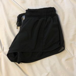 Black Lululemon Hottie Hot shorts
